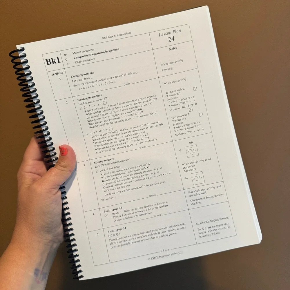 MEP Mathematics Enhancement Programme Year 1 Lesson Plans‎